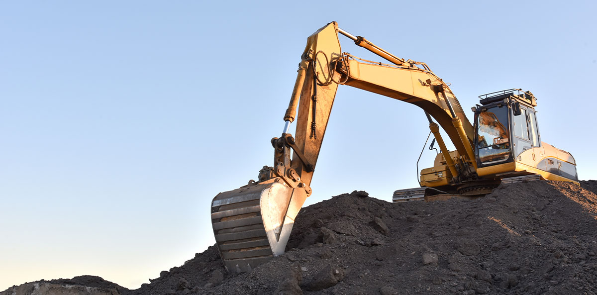 Excavator at work